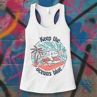 Keep The Ocean Blue Women's Tank Top thumb 3