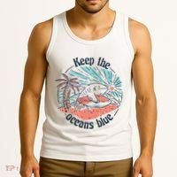 Keep The Ocean Blue Tank Top thumb 3