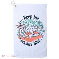 Keep The Ocean Blue Golf Towel thumb 0