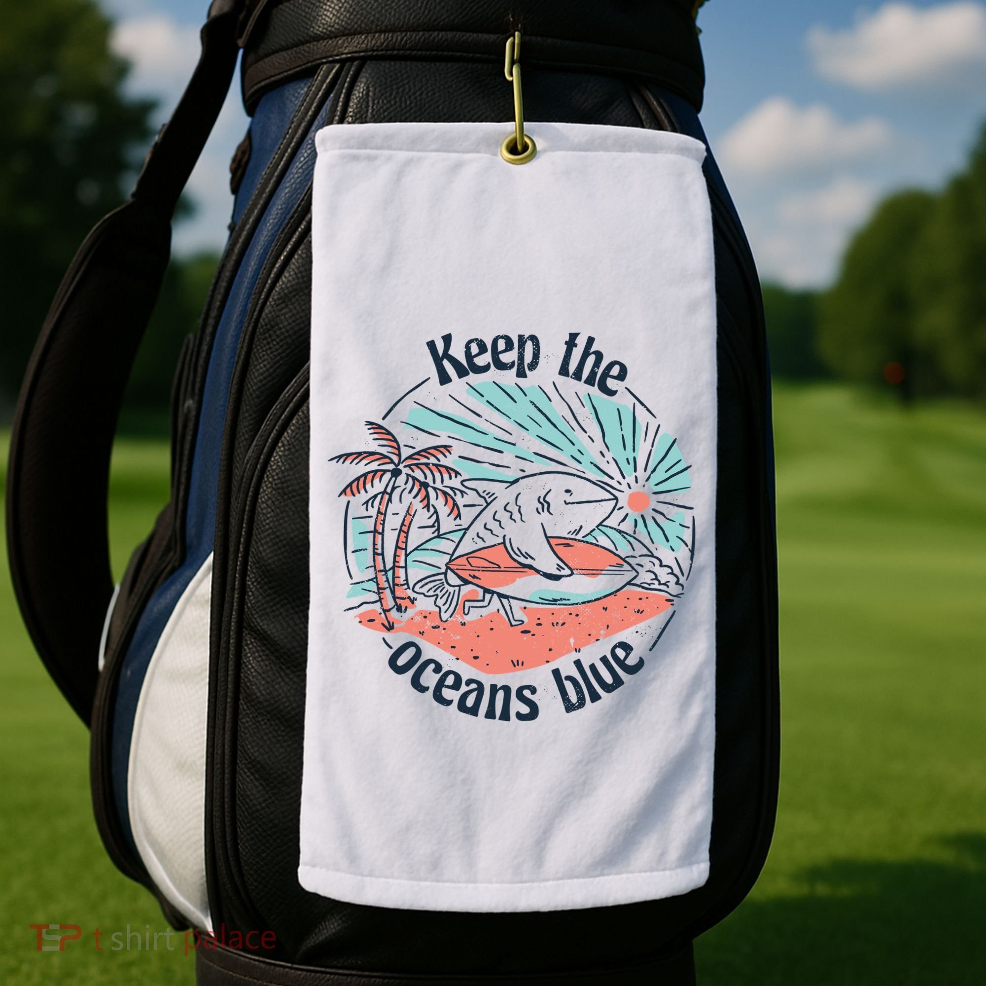 Keep The Ocean Blue Golf Towel