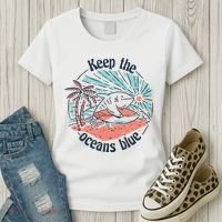 Keep The Ocean Blue Women's T-Shirt thumb 3