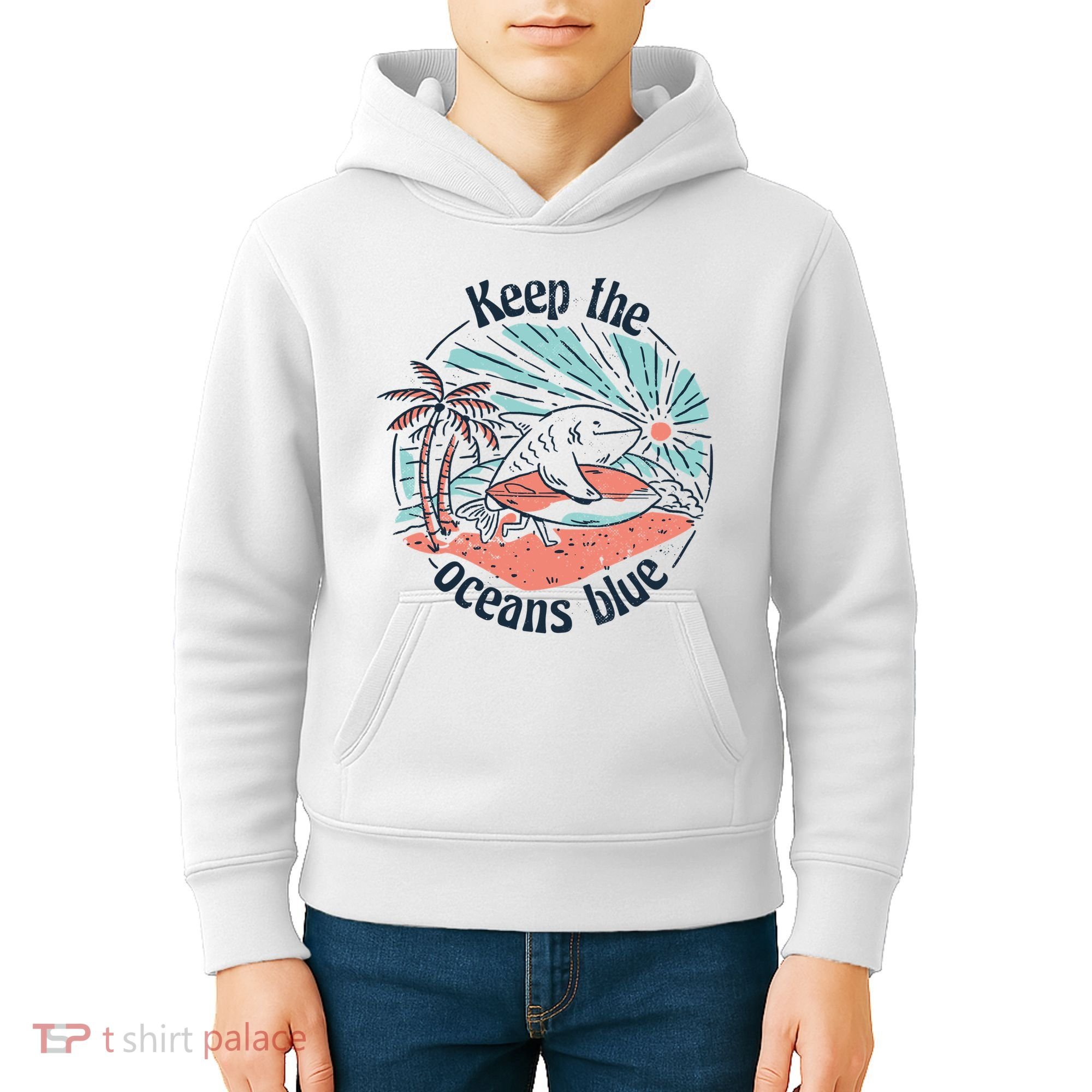 Keep The Ocean Blue Kids Hoodie
