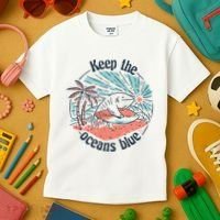Keep The Ocean Blue Kids T-Shirt thumb 3