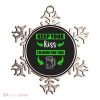 Keep Your Kiss I'm Here For The Beer Ornament thumb 0