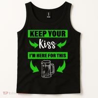 Keep Your Kiss I'm Here For The Beer Tank Top thumb 2