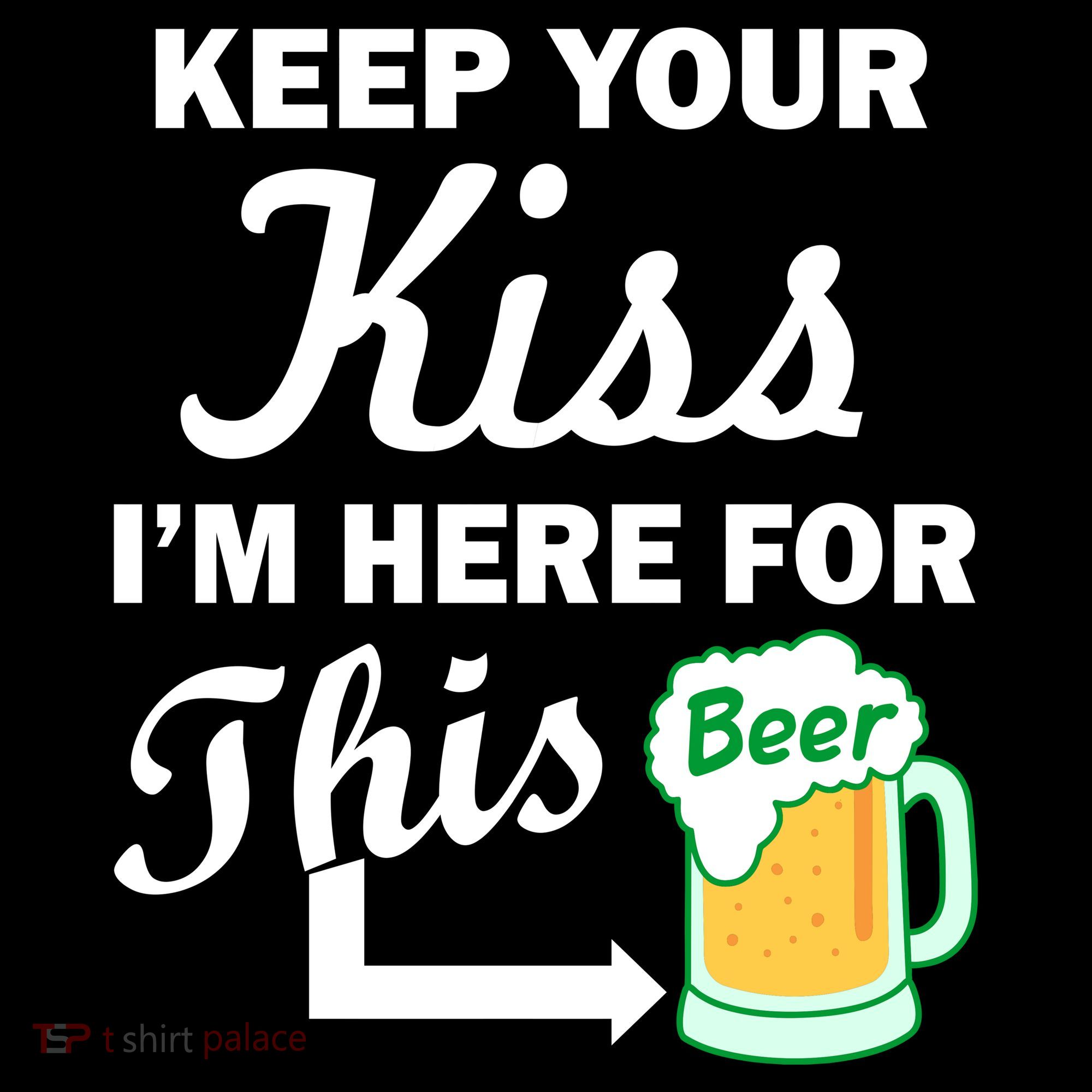 Keep Your Kiss I'm Here For This Beer USA-Made Doggie Bandana
