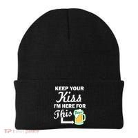 Keep Your Kiss I'm Here For This Beer Beanie thumb 0