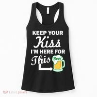 Keep Your Kiss I'm Here For This Beer Women's Tank Top thumb 0