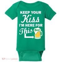 Keep Your Kiss I'm Here For This Beer Baby Bodysuit thumb 0