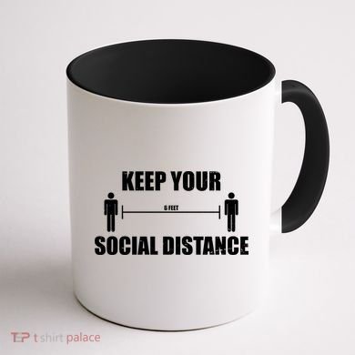 Keep Your Social Distance 6 Feet Coffee Mug back