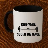 Keep Your Social Distance 6 Feet Coffee Mug thumb 2