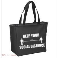 Keep Your Social Distance 6 Feet Tote Bag thumb 2