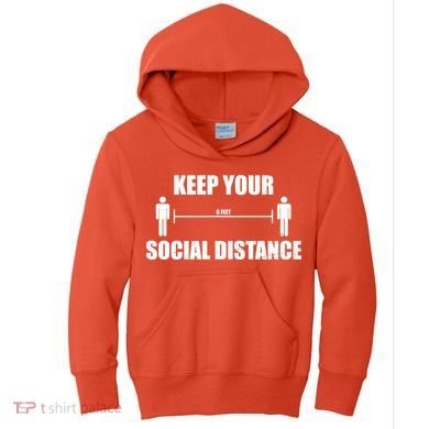 Keep Your Social Distance 6 Feet Kids Hoodie