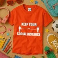 Keep Your Social Distance 6 Feet Kids T-Shirt thumb 3