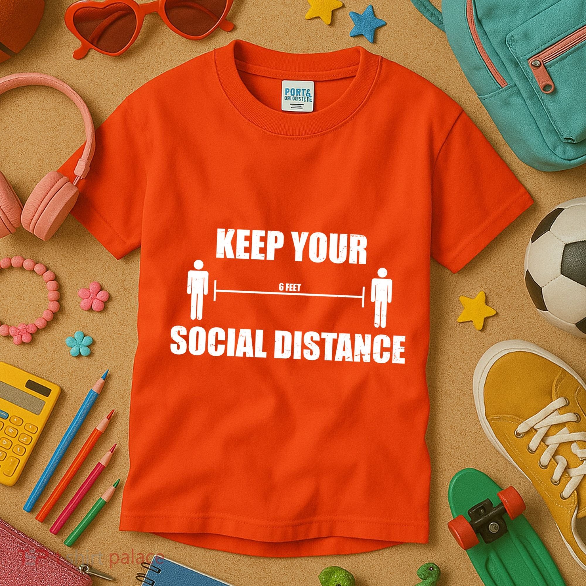 Keep Your Social Distance 6 Feet Kids T-Shirt