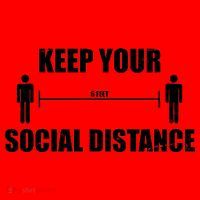 Keep Your Social Distance 6 Feet Santa Hat thumb 1