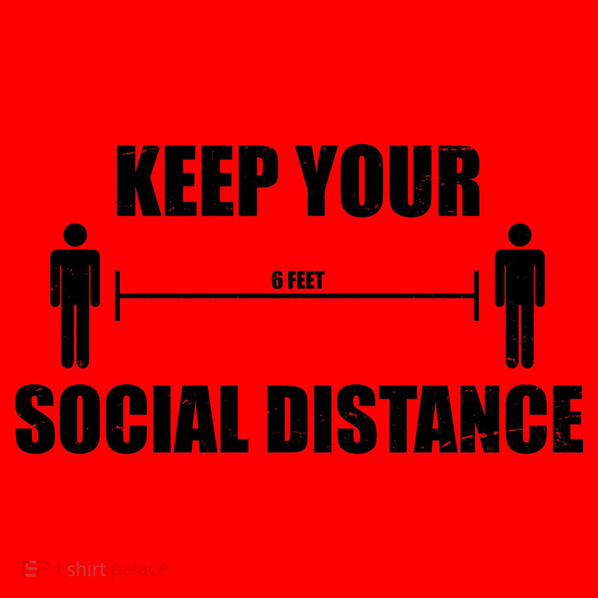 Keep Your Social Distance 6 Feet Santa Hat