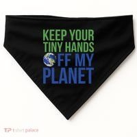 Keep Your Tiny Hads Off My Planet Earth Photo USA-Made Doggie Bandana thumb 0