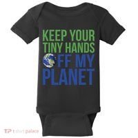 Keep Your Tiny Hads Off My Planet Earth Photo Baby Bodysuit thumb 0