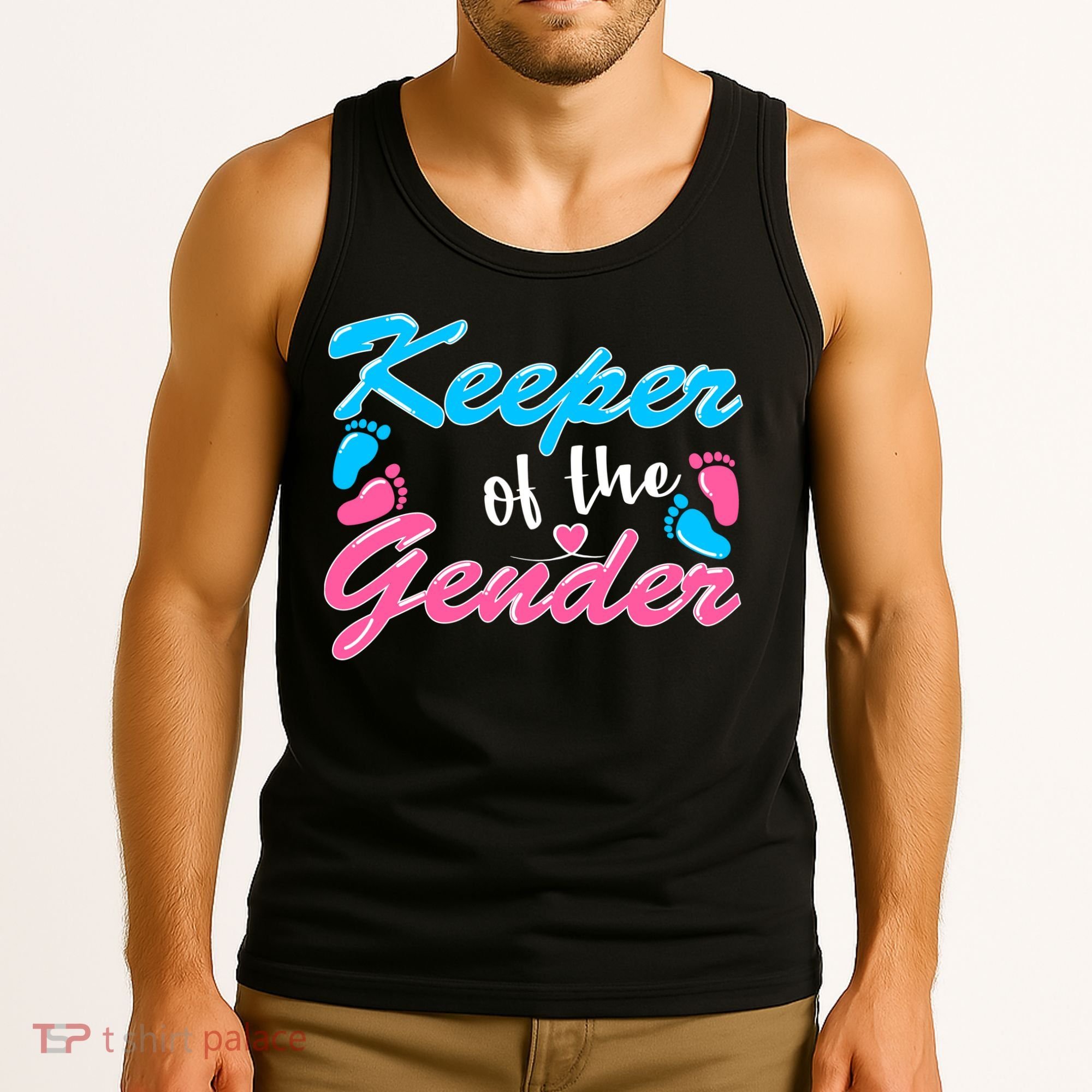 Keeper Of The Gender Baby Reveal Party Tank Top