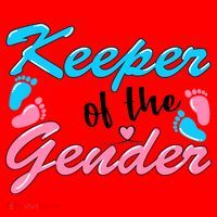 Keeper Of The Gender Baby Reveal Party Santa Hat thumb 1