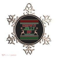 Keepin' It Jolly AF And Festive Ugly Sweater Christmas Ornament thumb 0