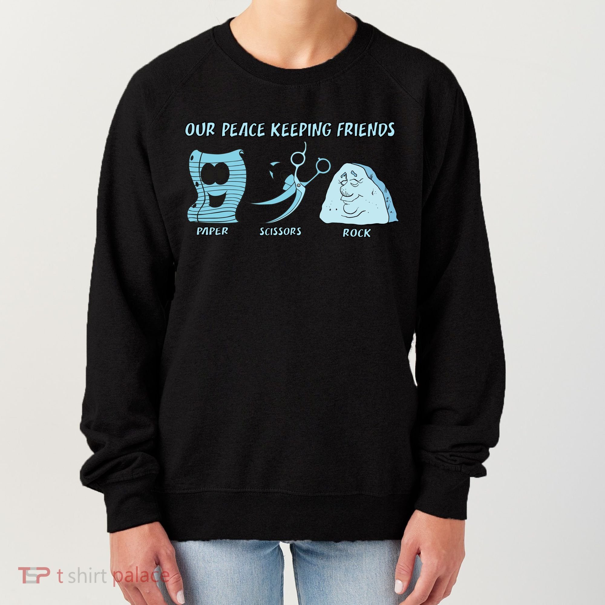 Keeping Friends Scissors Paper Rock Women's Sweatshirt