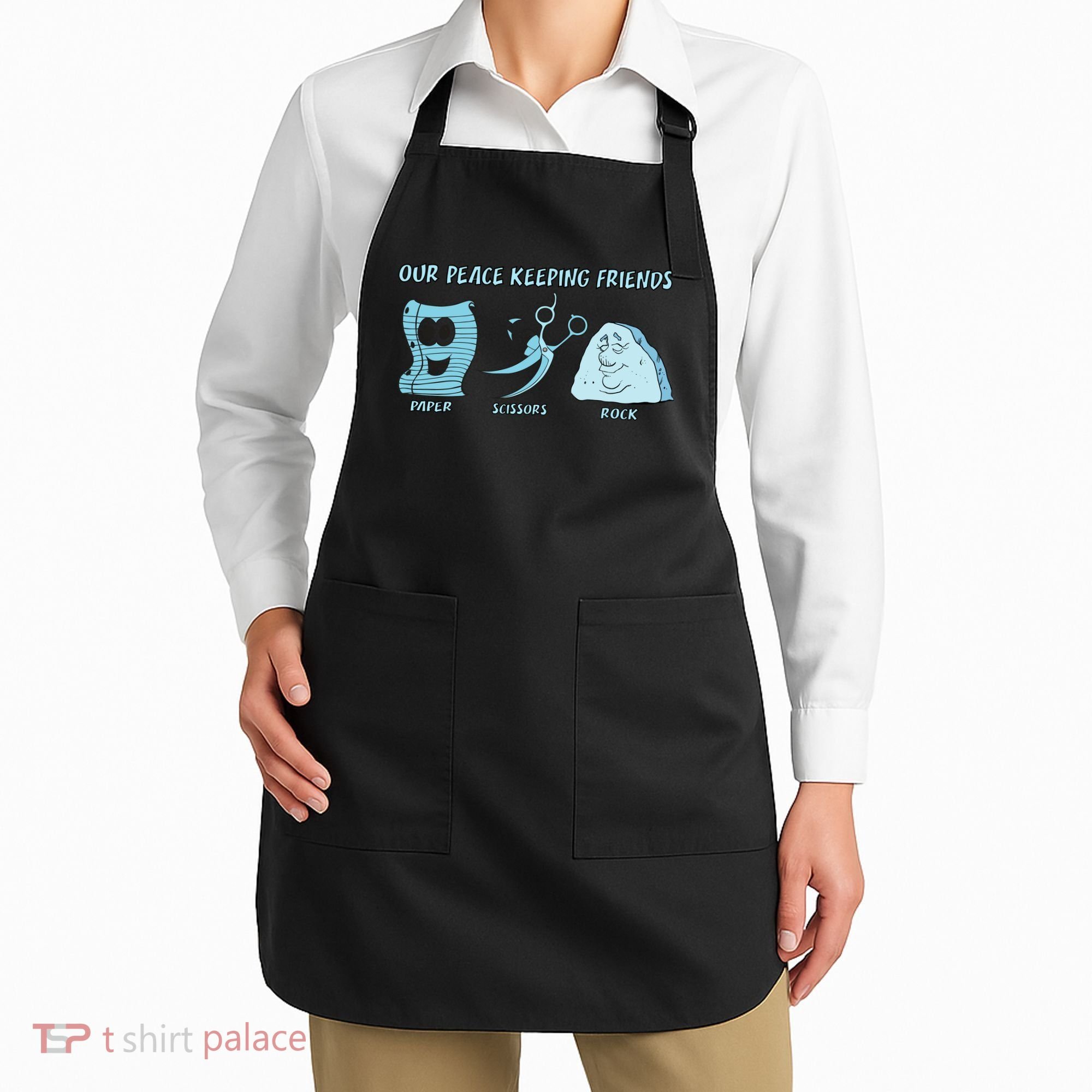 Keeping Friends Scissors Paper Rock Apron