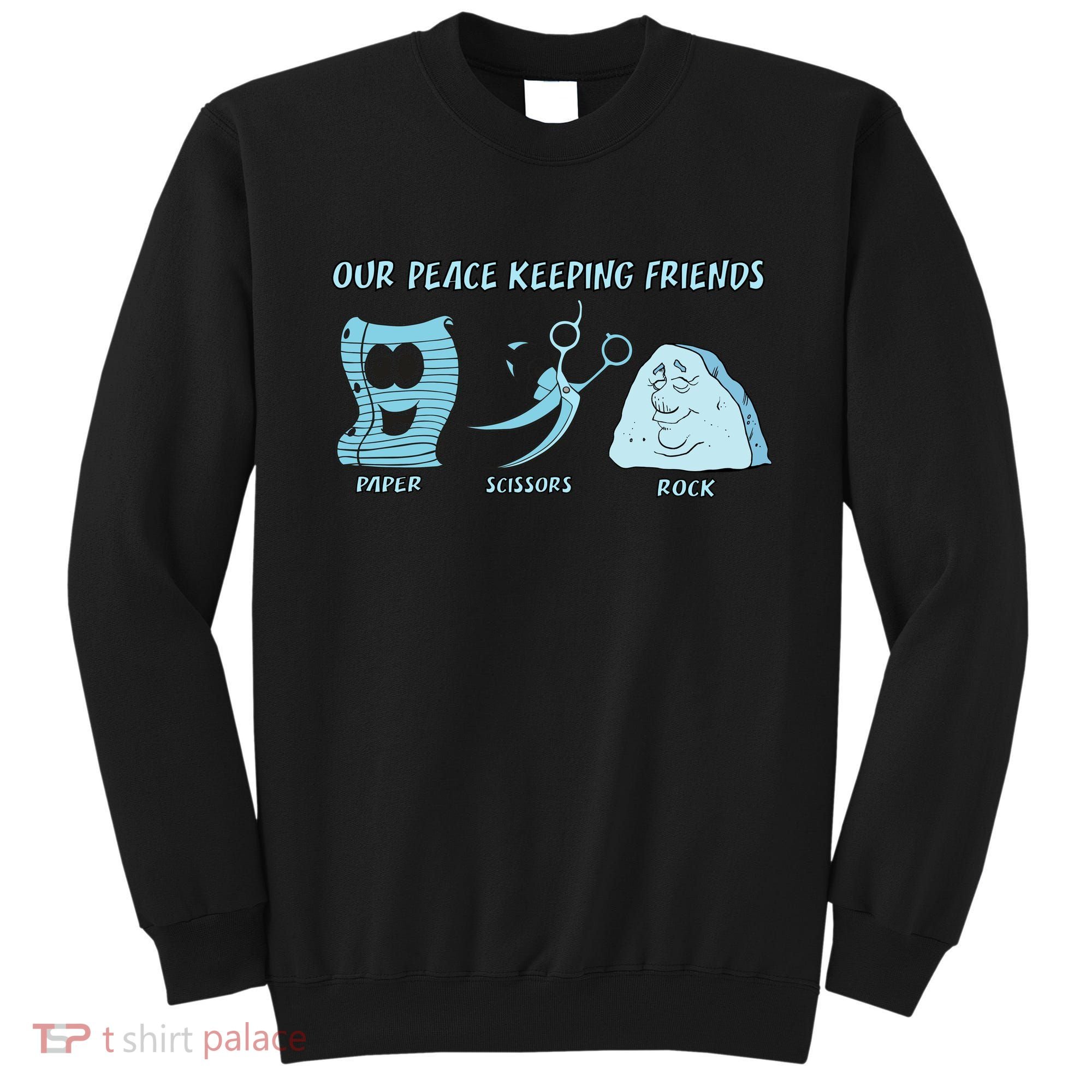 Keeping Friends Scissors Paper Rock Sweatshirt