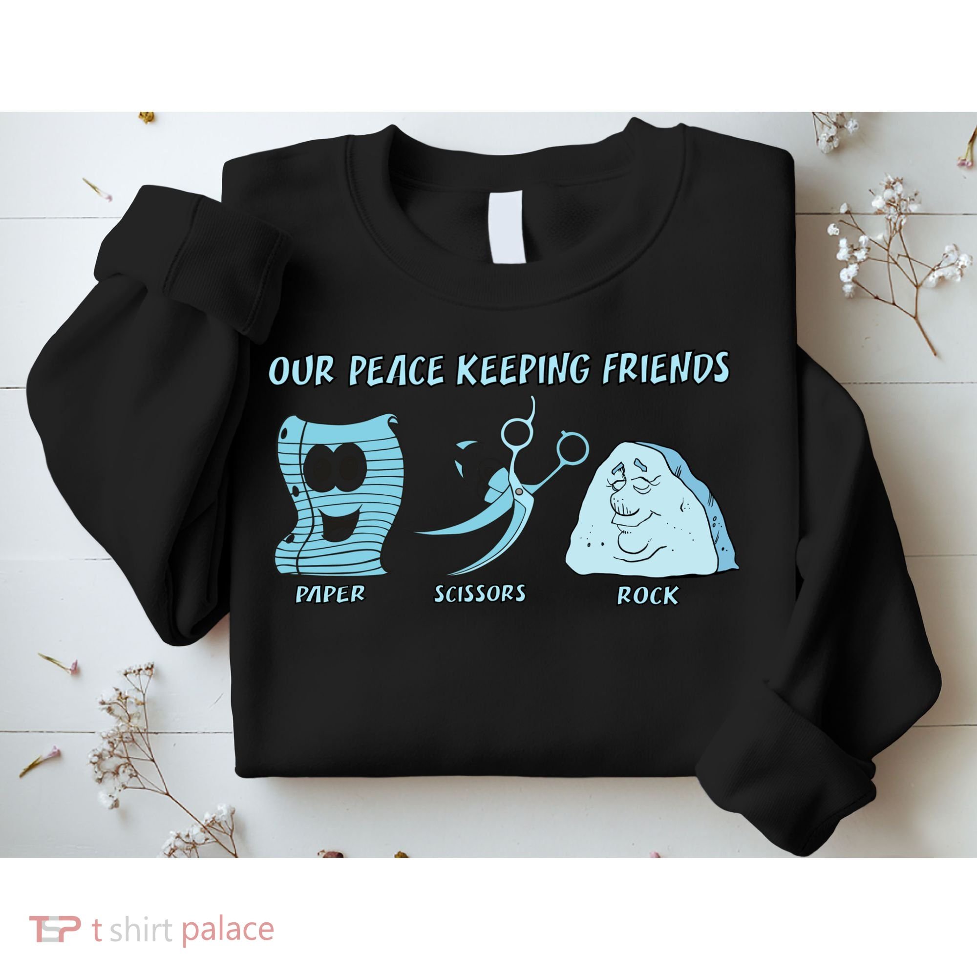 Keeping Friends Scissors Paper Rock Sweatshirt