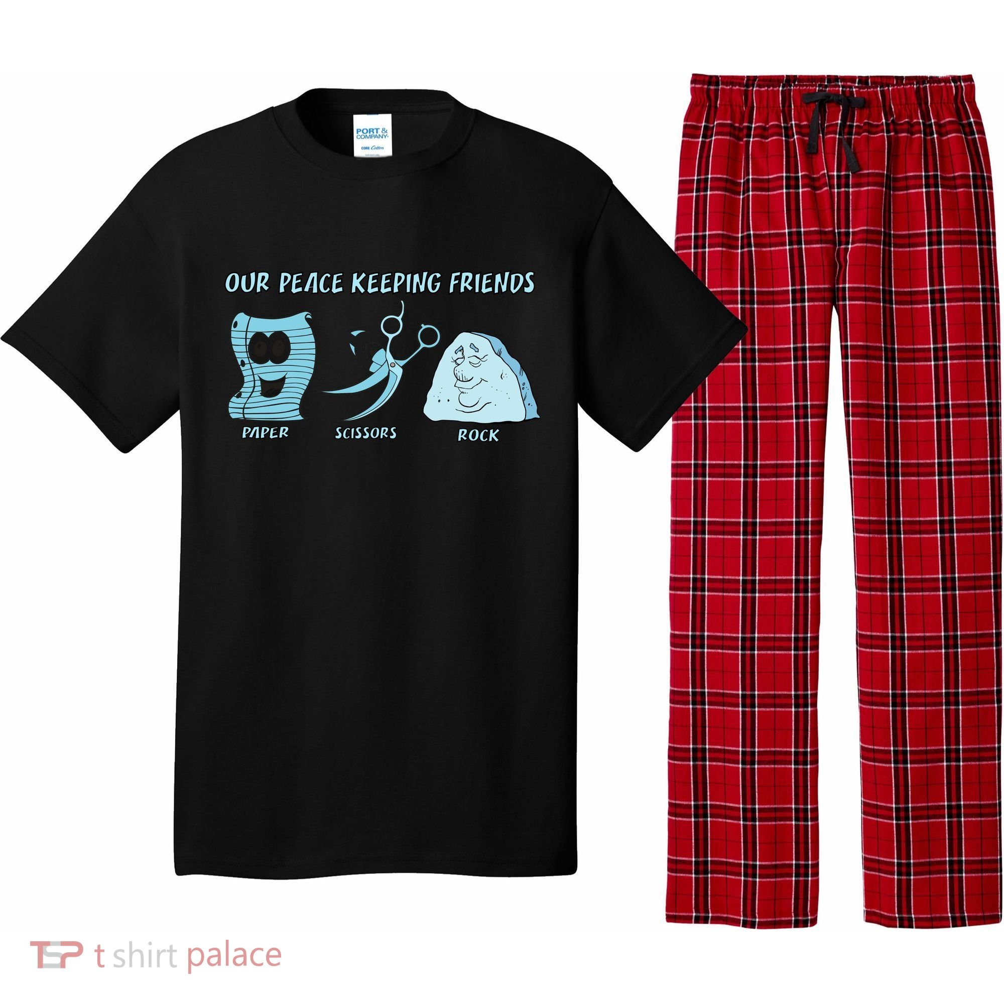 Keeping Friends Scissors Paper Rock Pajama Set