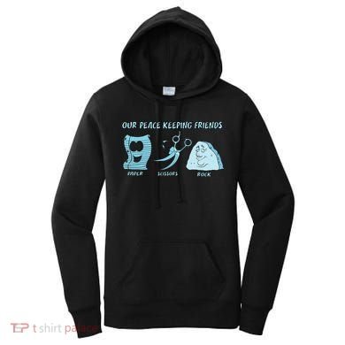 Keeping Friends Scissors Paper Rock Women's Hoodie