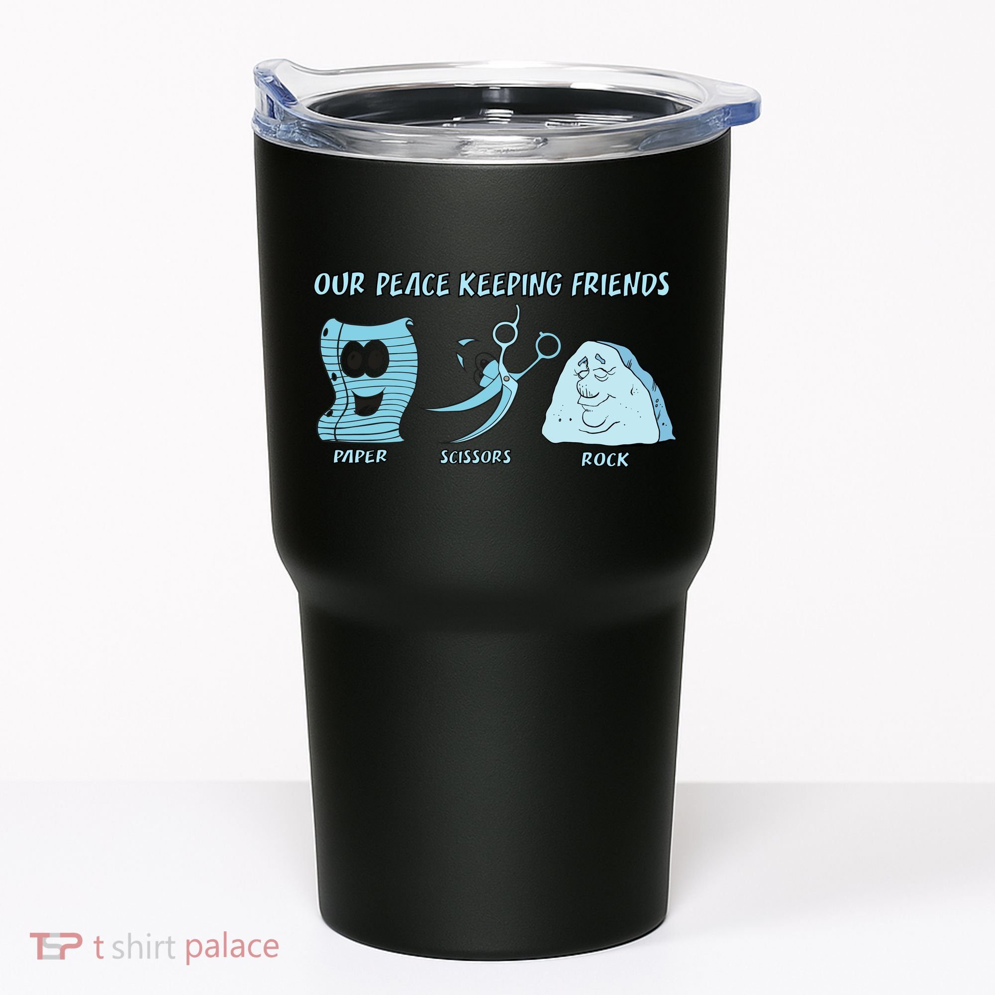 Keeping Friends Scissors Paper Rock Tumbler