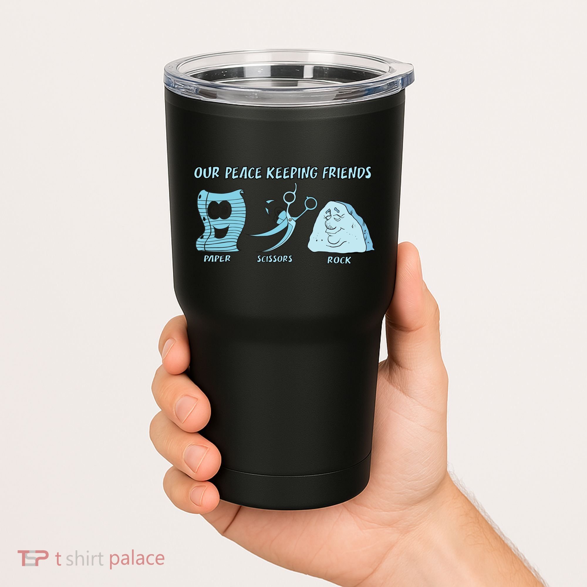 Keeping Friends Scissors Paper Rock Tumbler