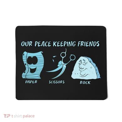 Keeping Friends Scissors Paper Rock Mousepad