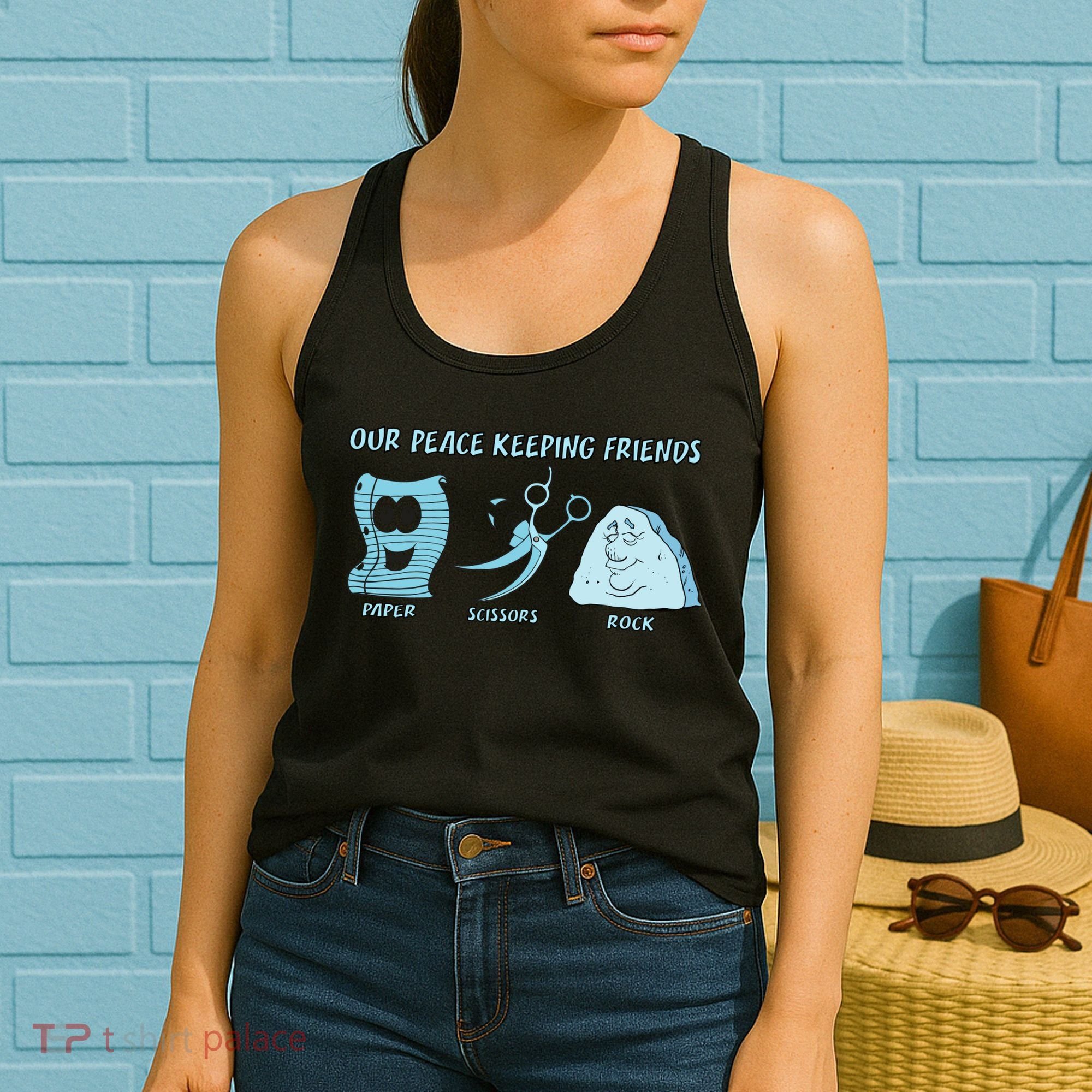 Keeping Friends Scissors Paper Rock Women's Tank Top