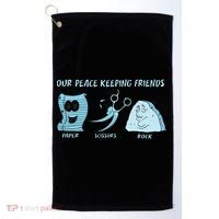 Keeping Friends Scissors Paper Rock Golf Towel thumb 0