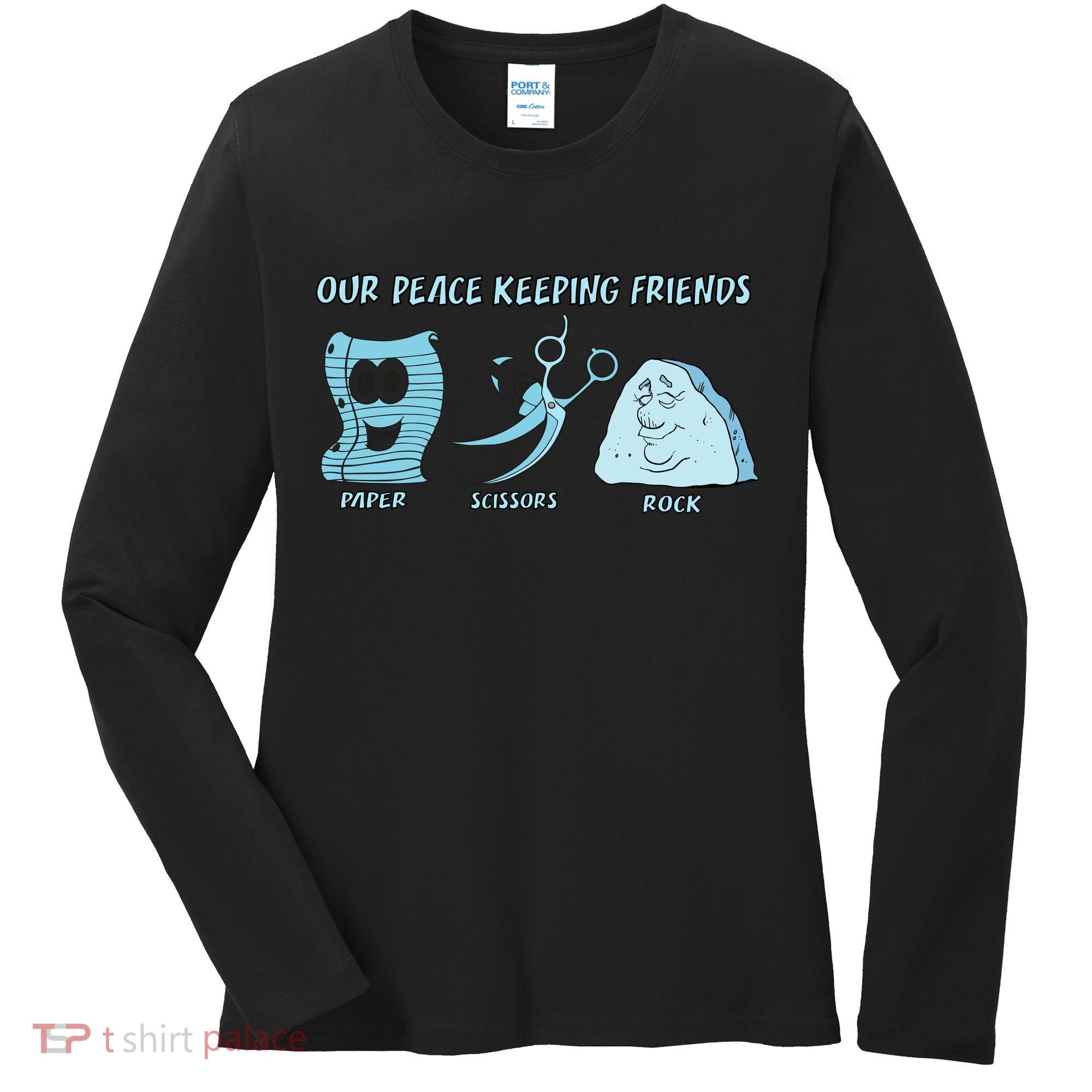 Keeping Friends Scissors Paper Rock Women's Long Sleeve Shirt