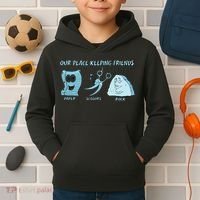 Keeping Friends Scissors Paper Rock Kids Hoodie thumb 2
