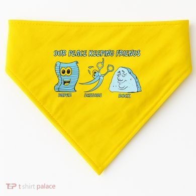 Keeping Friends Scissors Paper Rock USA-Made Doggie Bandana