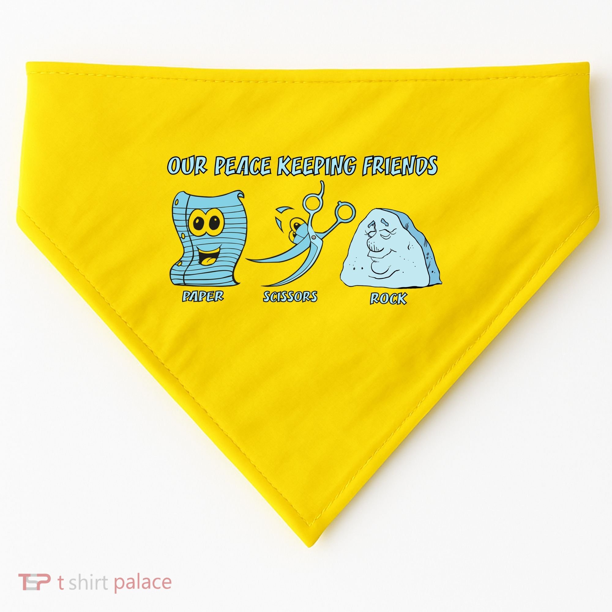 Keeping Friends Scissors Paper Rock USA-Made Doggie Bandana