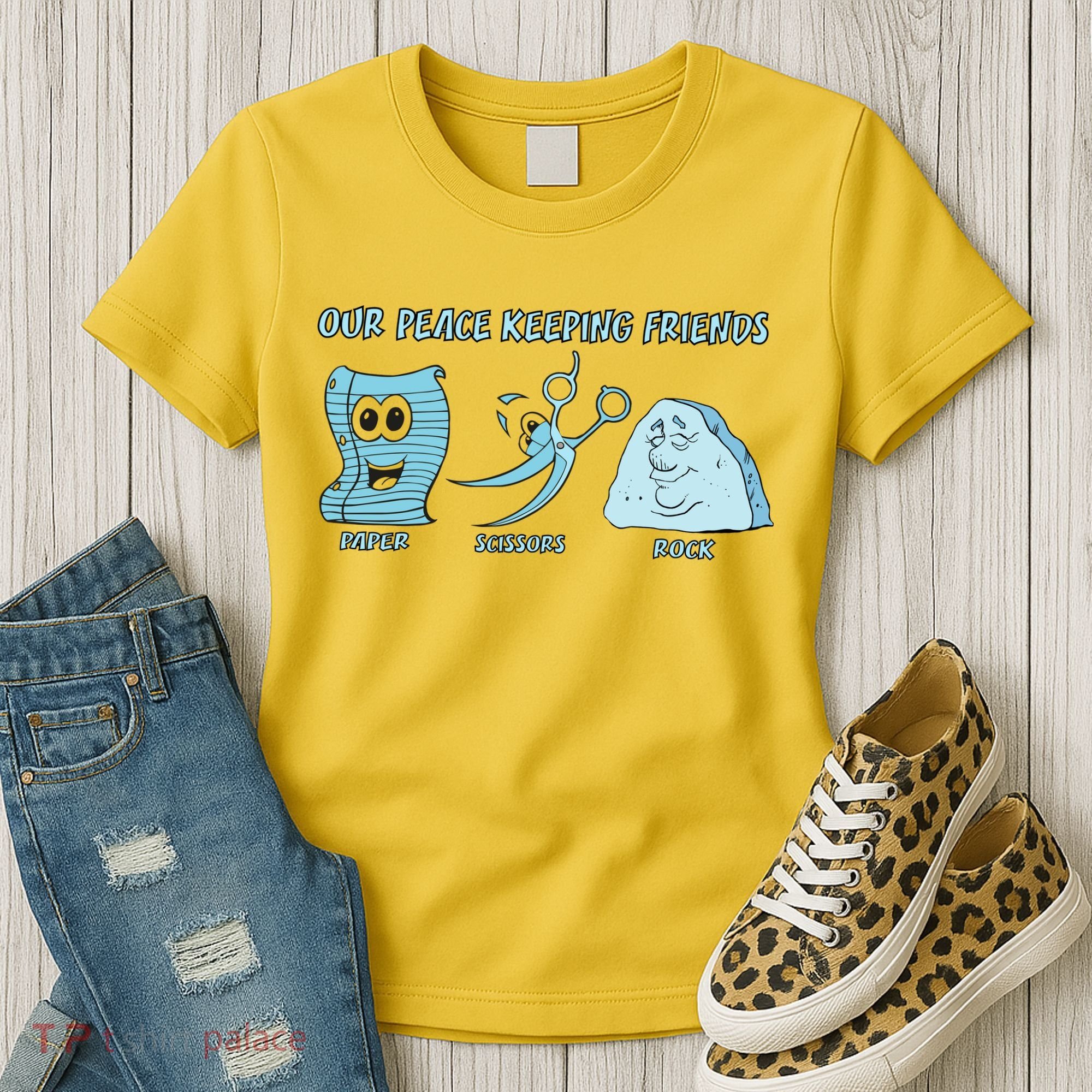 Keeping Friends Scissors Paper Rock Women's T-Shirt