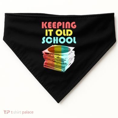 Keeping It Old School Vintage Records USA-Made Doggie Bandana