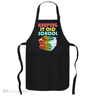 Keeping It Old School Vintage Records Apron