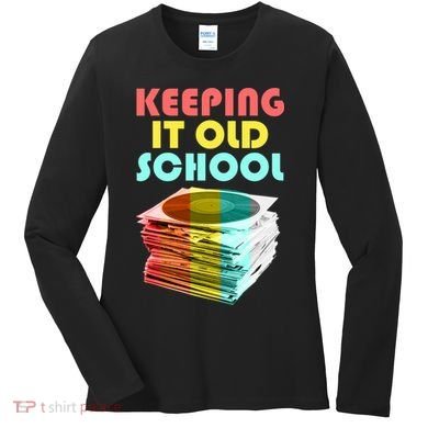 Keeping It Old School Vintage Records Women's Long Sleeve Shirt