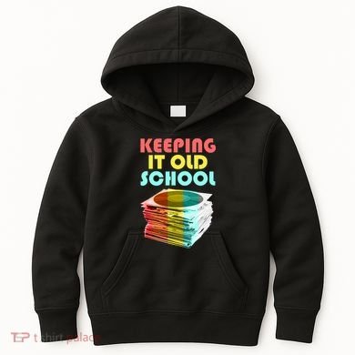 Keeping It Old School Vintage Records Kids Hoodie