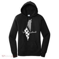 Keffiyeh Scarf Palestine Map Arabic Free Palestine Women's Hoodie thumb 0