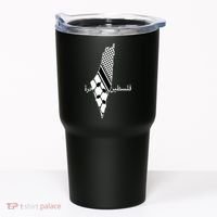 Keffiyeh Scarf Palestine Map Arabic Free Palestine Tumbler thumb 0