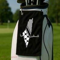 Keffiyeh Scarf Palestine Map Arabic Free Palestine Golf Towel thumb 2