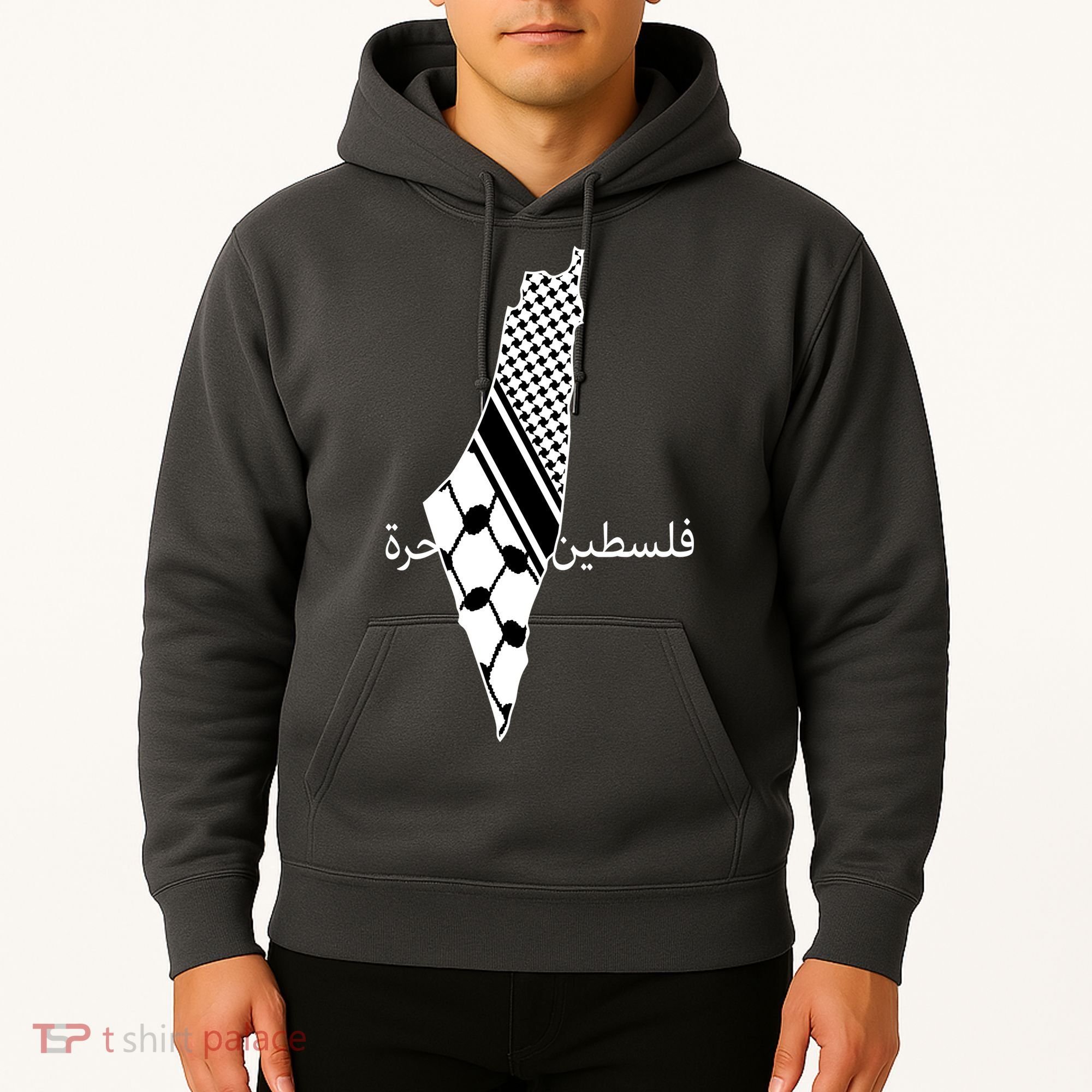Keffiyeh Scarf Palestine Map Arabic Free Palestine Hoodie